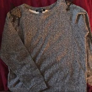 Forever 21 embellished shoulder sweatshirt/jumper